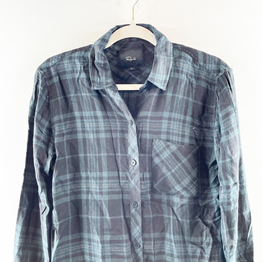 Rails Hunter Button Down Plaid Flannel Long Sleev… - image 5